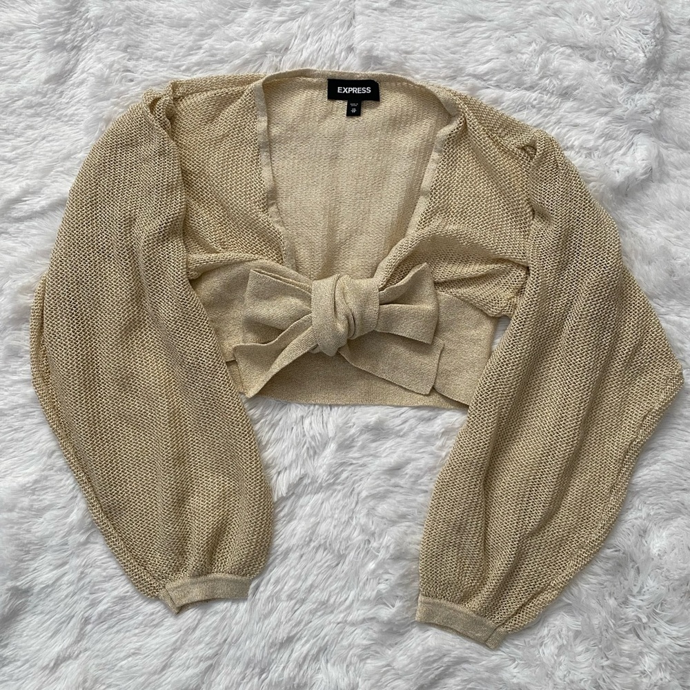 Express Sheer mini cardigan size XS